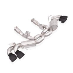Stainless Works 20-21 Chevrolet Corvette C8 6.2L Legend Cat-Back Exhaust w/ Matte Black Tips - Image 3