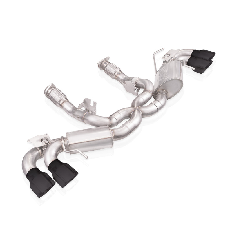 Stainless Works 20-21 Chevrolet Corvette C8 6.2L Legend Cat-Back Exhaust w/ Matte Black Tips - Image 3