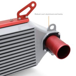 Mishimoto 2023+ Toyota GR Corolla Intercooler & Pipe Kit - Silver Cooler - Red Pipes - Image 3