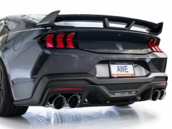 AWE 2024 Ford Mustang Dark Horse S650 RWD Track Edition Catback Exhaust w/ Quad Chrome Silver Tips - Image 7
