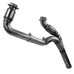 Alternative view of Kooks 14+ GM 1500 Series Truck 5.3L 3in x OEM Out Cat SS Y Pipe Kooks HDR Req