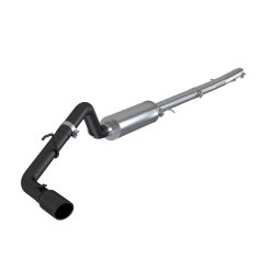 Alternative view of MBRP 2019 Ford Ranger Ecoboost 2.3L 4in OD Tip Single Side Exit 3in Black Coated Cat Back