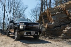MBRP 2020+ GMC/Chevy 2500/3500 6.6L Duramax 4in Mand Bent Tubing Pro-Ser Cat Back Single Side - Blk - Image 3