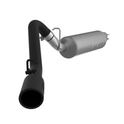 Alternative view of MBRP 97-99 Jeep Wrangler (TJ) Inline-4 2.5L, Inline-6 4.0L 2 1/2in Cat Back Single Side Black Coated