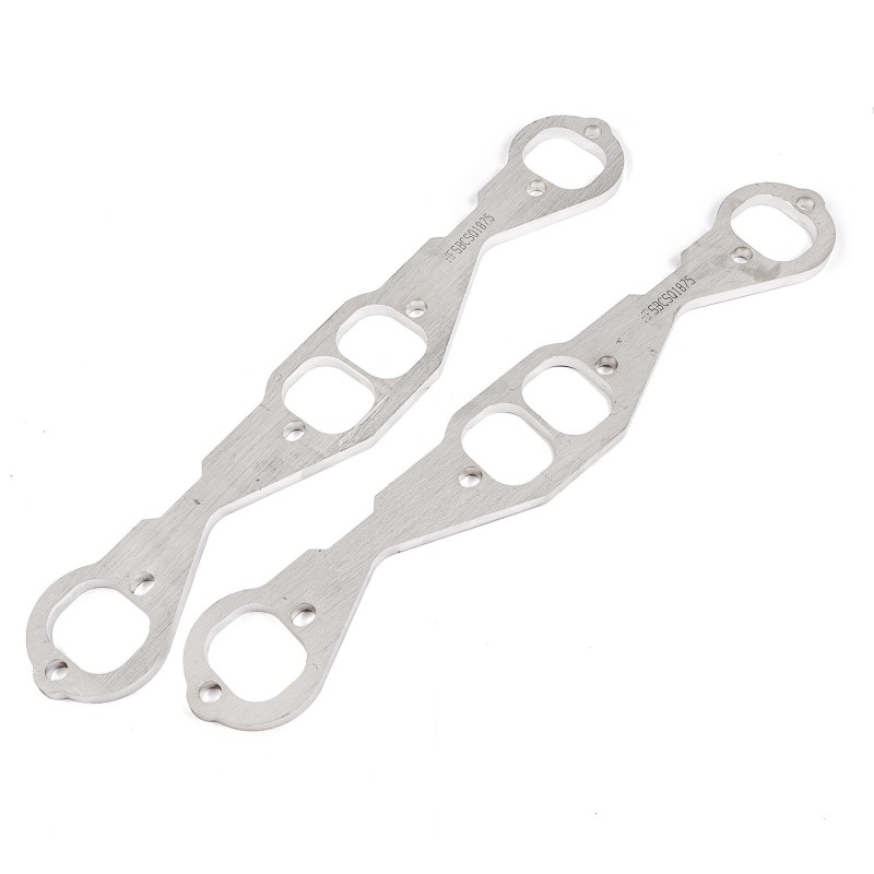 Stainless Works Small Block Chevy Squared Oval Port Header 304SS Exhaust Flanges 1-7/8in Primaries - Image 4