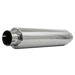 Alternative view of MBRP Universal Quiet Tone Muffler 4in Inlet/Outlet 24in Body 6in Dia 30in Overall T304