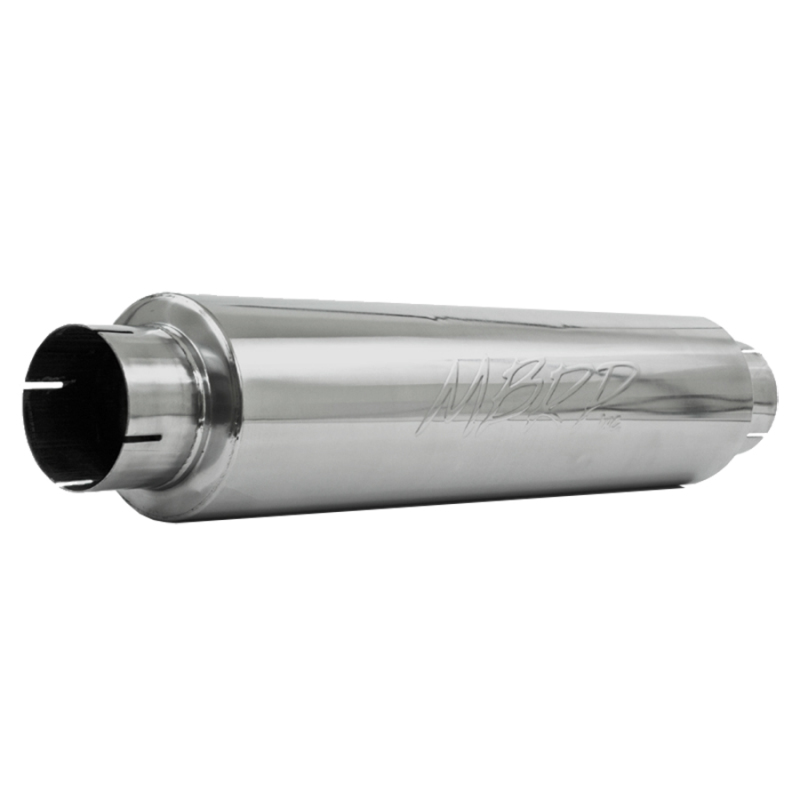 MBRP Universal Quiet Tone Muffler 4in Inlet/Outlet 24in Body 6in Dia 30in Overall T304 - Image 2