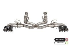 Corsa 20-23 Chevrolet Corvette C8 RWD 3in Delete 4 Valve Cat-Back w/NPP w/4.5in CF Polished Tips - Image 2