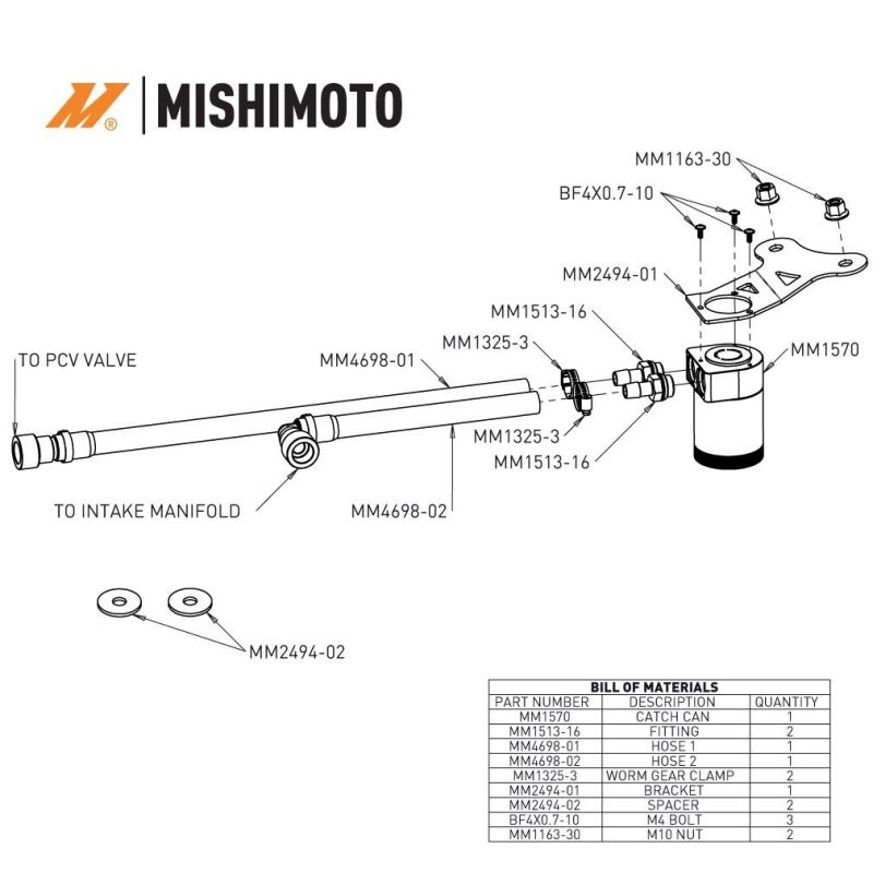 Mishimoto 2024+ Ford Mustang 2.3L EcoBoost Oil Catch Can PCV Side - Image 2