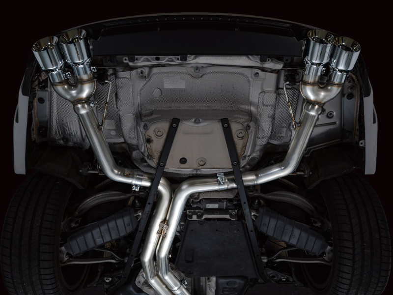 AWE Tuning 19-23 Audi C8 S6/S7 2.9T V6 AWD Track Edition Exhaust - Chrome Silver Tips - Image 3