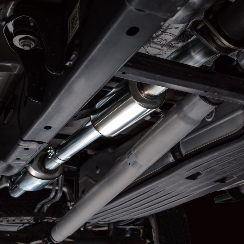 AWE Tuning 2021+ Ford F-150 Tremor (w/ Bumper Cutouts) 0FG Resonated Catback - Diamond Black Tips - Image 8