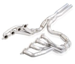 Alternative view of Stainless Works 2019+ Chevrolet Silverado 5.3/6.2 Catted Headers 1-7/8in Primaries 3in Leads X-Pipe