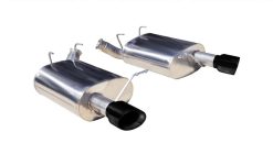 Corsa 11-13 Ford Mustang 3.7L V6 Black Sport Axle-Back Dual Rear Exhaust - Image 2