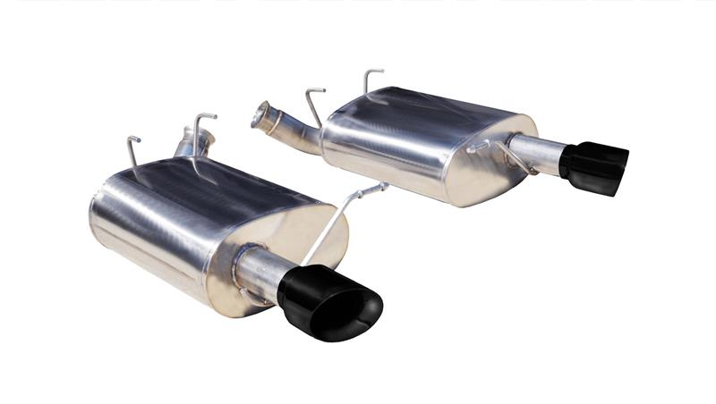 Corsa 11-13 Ford Mustang 3.7L V6 Black Sport Axle-Back Dual Rear Exhaust - Image 2
