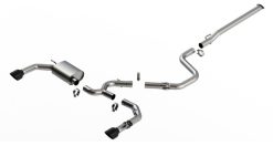 Alternative view of Borla 22-23 Hyundai Elantra N 2.0L 4 CYL. Turbo AT/MT ATAK Catback Exhaust Black Chrome