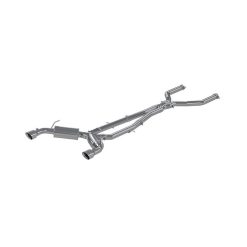 Alternative view of MBRP 16-22 Infiniti Q50 3.0L FWD/AWD 3in Cat Back w/ 4.5in OD Tips - T304