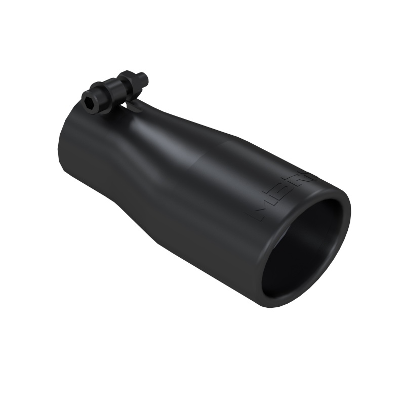 MBRP Universal Tip 2.5 O.D. Oval End 3.75 Inlet 10in length - Black Finish - Image 2