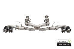 Corsa 20-23 Chevrolet Corvette C8 RWD 3in Xtreme Cat-Back Exhaust w/4.5in Carbon Fiber Polished Tips - Image 2