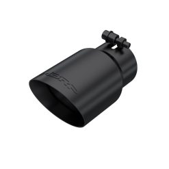 Alternative view of MBRP Tip 3in Round x 4in Inlet OD Dual Walled Angled Black Tip - Fits all 3in Exhausts