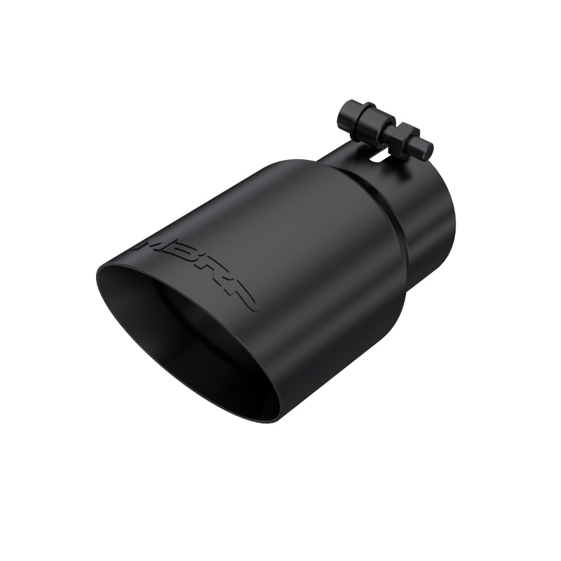 MBRP Tip 3in Round x 4in Inlet OD Dual Walled Angled Black Tip - Fits all 3in Exhausts - Image 2