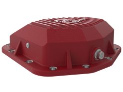 aFe 20-23 Jeep Gladiator JT (Dana M220) Pro Series Rear Differential Cover Red w/ Machined Fins - Image 6