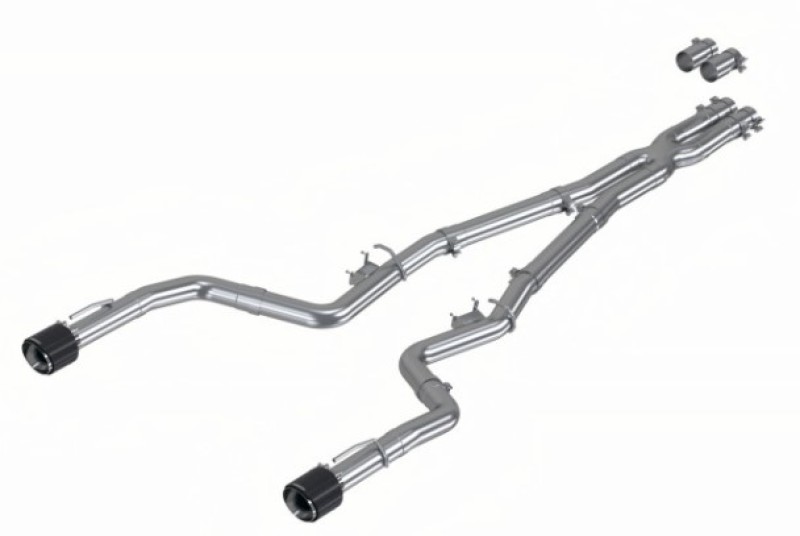 MBRP 17-21 Charger 5.7L/6.2L/6.4L 3in Race Profile Cat-Back w/Dual Carbon Fiber Tips T304 SS Exhaust - Image 2