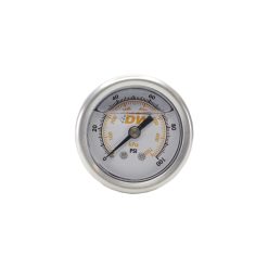 DeatschWerks 0-100 PSI 1/8in NPT Mechanical Fuel Pressure Gauge 1.5in Diameter Black Housing