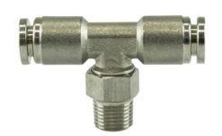 Alternative view of Turbosmart 1/8 NPT to TEE 1/4 Pushloc Stainless Steel
