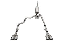 Corsa 22-23 Chevrolet Silverado 1500 Cat-Back Dual Rear Exit with Twin 4in Polished Tips - Image 2
