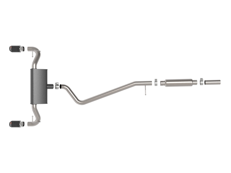 aFe Ford Bronco Sport 21-22 L3-1.5L (t)/L4-2.0L (t) Vulcan Cat-Back Exhaust System- Carbon Tips - Image 2