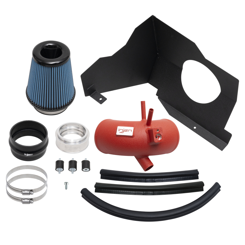 Injen 22-23 Kia Stinger 2.5L Turbo L4 Wrinkle Red Short Ram Tuned Intake System - Image 2