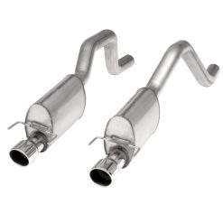 Alternative view of Stainless Works 2006-13 Corvette C6ZO6/ZR1 3in Axleback S-Tube Mufflers Dual 4in Rolled Edge Tips