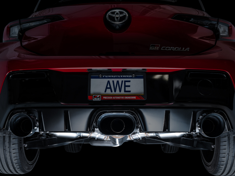 AWE Tuning 2023+ Toyota GR Corolla Touring Edition Exhaust - Diamond Black Tips - Image 6