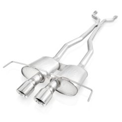 Alternative view of Stainless Works 2009-15 Cadillac CTS-V Coupe 3in Catback System X-Pipe Chambered Mufflers 4in Tips
