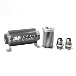 Alternative view of DeatschWerks Stainless Steel 10AN 10 Micron Universal Inline Fuel Filter Housing Kit (110mm)