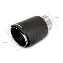 Alternative view of Mishimoto Carbon Fiber Muffler Tip 3in Inlet 4in Outlet Polished