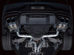 AWE 2024 Ford Mustang GT Fastback S650 RWD SwitchPath Catback Exhaust w/ Quad Chrome Silver Tips - Image 16