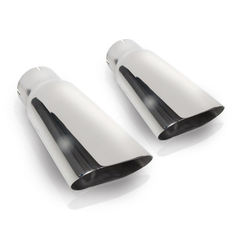 Stainless Works Flat Oval Exhaust Tips 2.25in Inlet (priced per pair) - Image 2