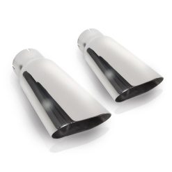 Alternative view of Stainless Works Flat Oval Exhaust Tips 2.5in Inlet (priced per pair)