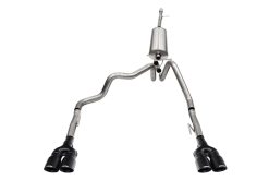 Alternative view of Corsa 19-23 Chevy Silverado 1500 CatBack Dual Rear Exit with Twin 4in Black Powder Ct ProSeries Tips