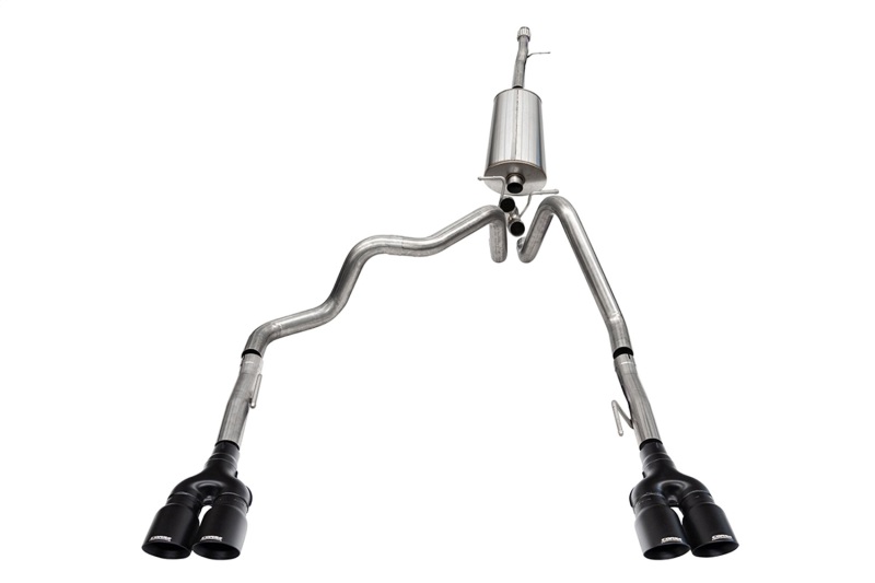Corsa 19-23 Chevy Silverado 1500 CatBack Dual Rear Exit with Twin 4in Black Powder Ct ProSeries Tips - Image 2