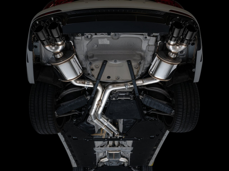 AWE Tuning 19-23 Audi C8 S6/S7 2.9T V6 AWD Touring Edition Exhaust - Diamond Black Tips - Image 3
