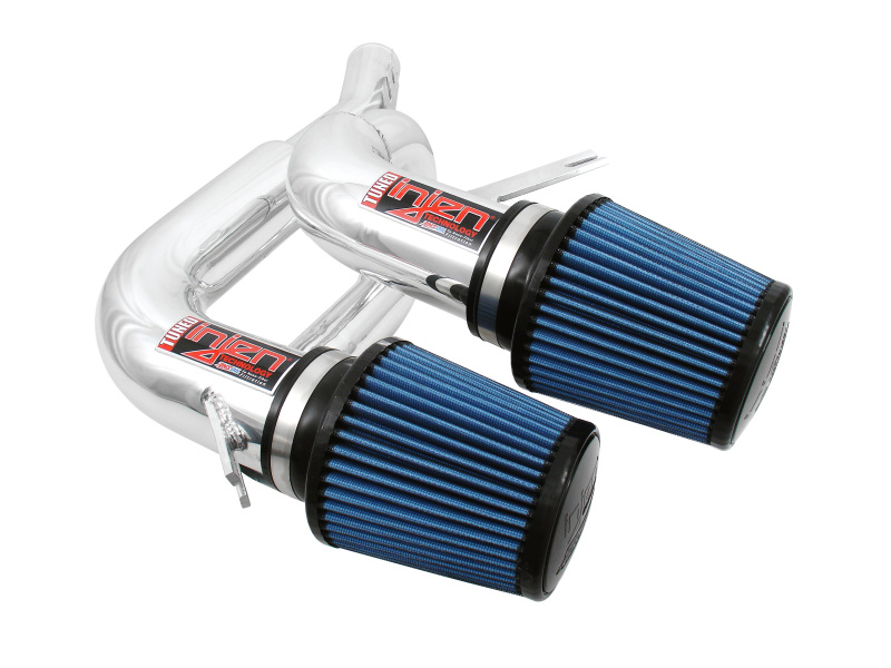 Injen 08-09 535i E60 3.0L L6 Twin intake & AMSOIL Filters Polished Short Ram Intake - Image 4