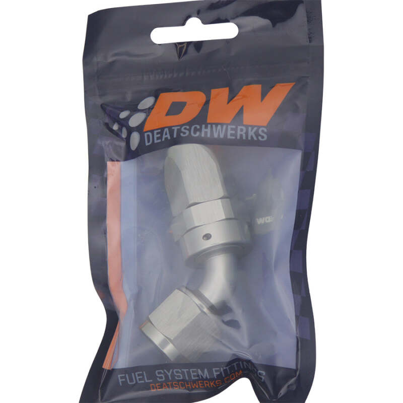 DeatschWerks 8 AN Female Flare Swivel 60-degree Hose End CPE - Anodized DW Titanium - Image 2