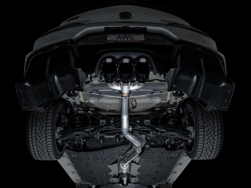 AWE Tuning 2024 Acura Integra Type S DE5 FWD Track Edition Exhaust w/ Triple Diamond Black Tips - Image 18