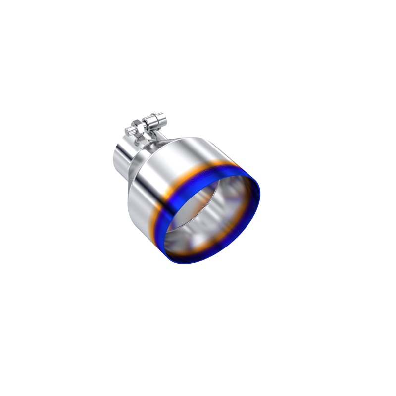 MBRP Univ. T304 Stainless Steel Burnt End Tip 2.5in ID / 5in OD / 6.5in Length Angle Cut Single Wall - Image 2