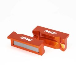 Alternative view of DeatschWerks 4in. Aluminum Soft Jaws w/ Magnet - Orange Anodized