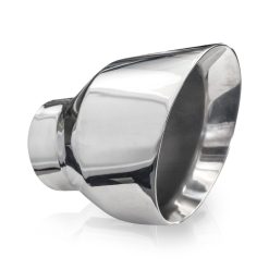 Alternative view of Stainless Works Conical Double Wall Slash Cut Exhaust Tip - 5in Body 3in Inlet 6-1/4in length