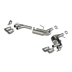 Alternative view of MBRP 16-19 Chevrolet Camaro V6 2.5in T304 NPP Dual Axle Back Exhaust w/ 4in Quad Dual Wall Tips