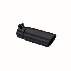 Alternative view of MBRP Universal Tip 3-1/2in O.D. Angled Rolled End - 3in ID Inlet 10in Length - Black